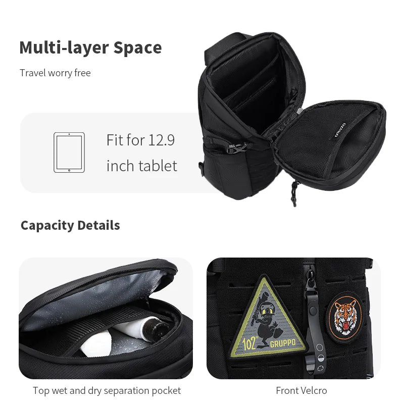Waterproof Anti-Theft Sling Crossbody Bag