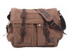 Canvas and Leather Rugged Messenger Bag - More than a backpack
